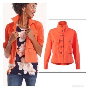 CAbi Resort Jacket In Tiger Lily Orange 5098
